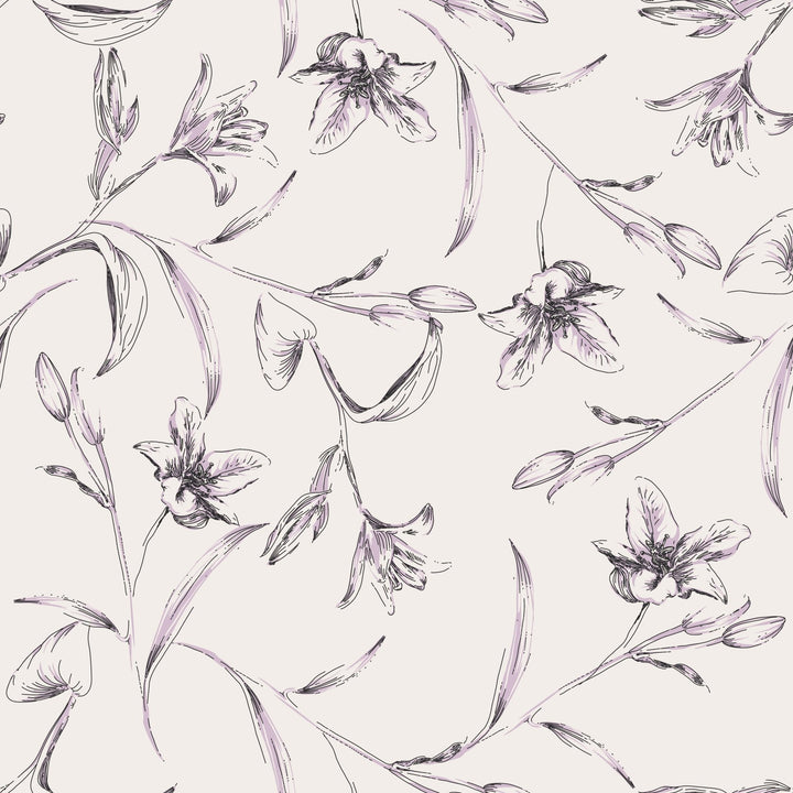 Outline Lily Fowers - Tomono