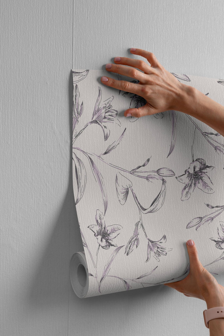 Outline Lily Fowers - Tomono