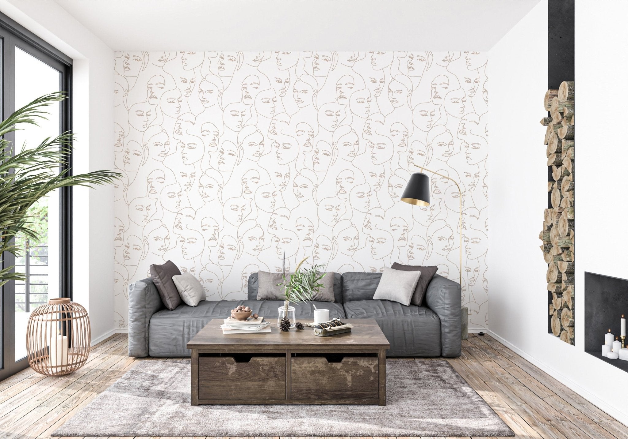 Outline Woman Faces - Tomono