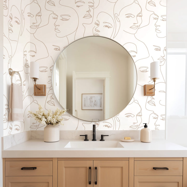 Outline Woman Faces - Tomono