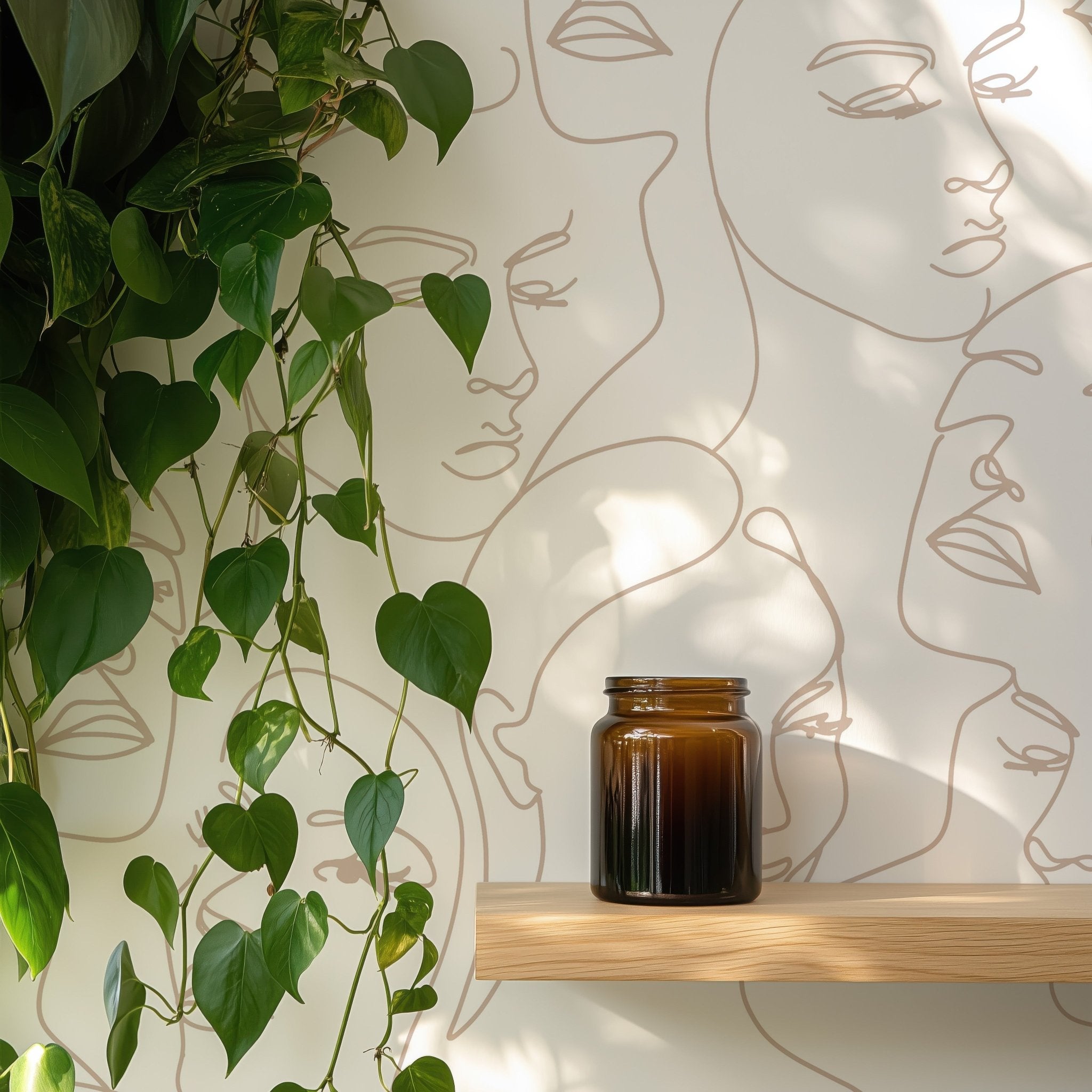 Outline Woman Faces - Tomono