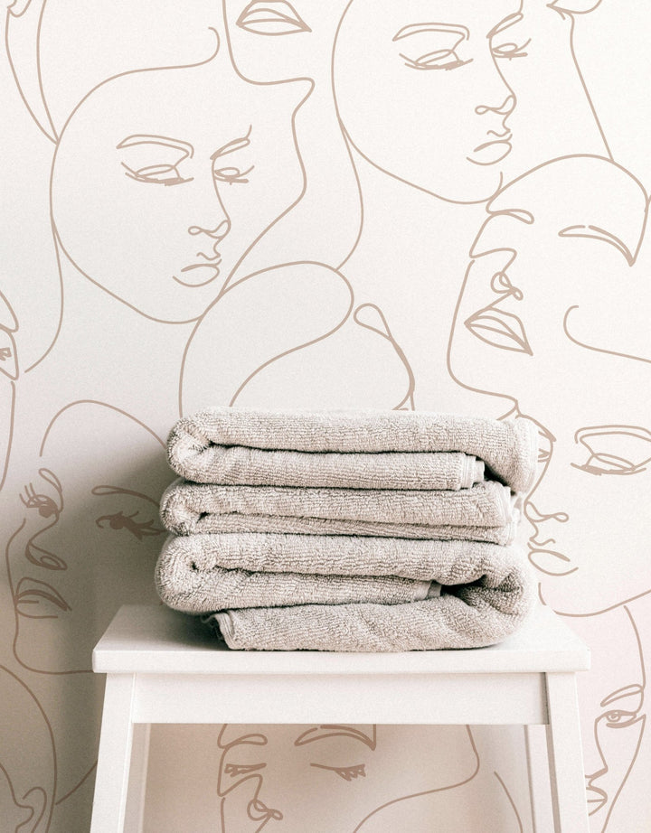 Outline Woman Faces - Tomono