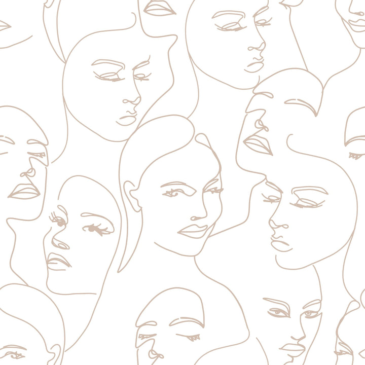 Outline Woman Faces - Tomono