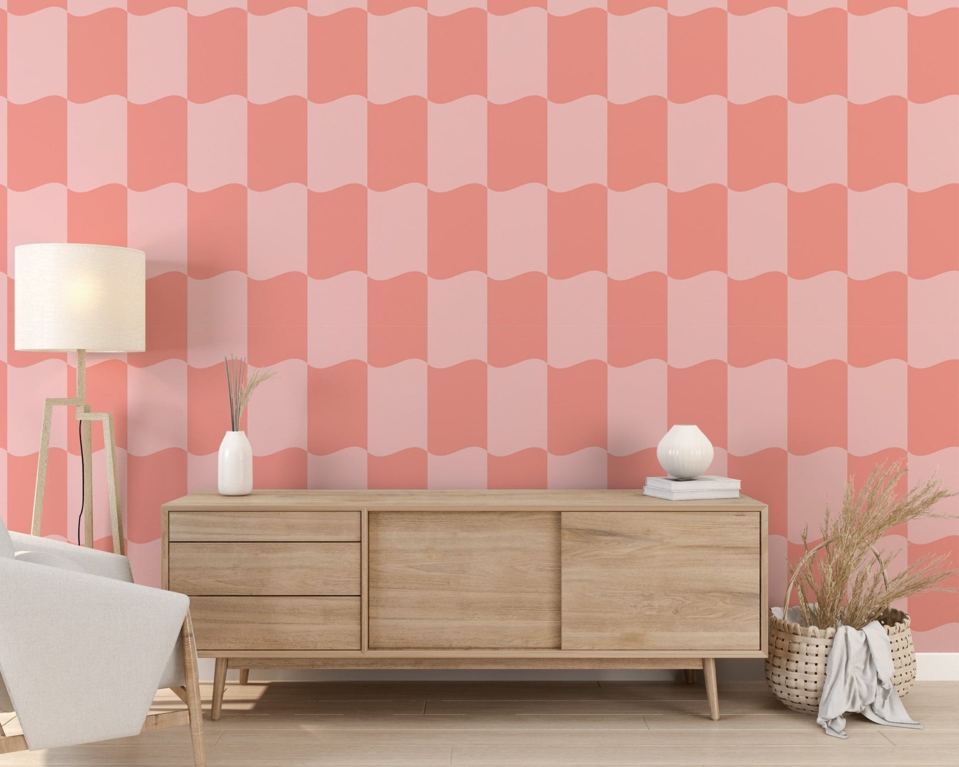 Pale Pink Grid - Tomono