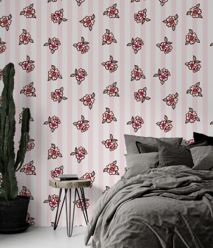 Pink Flower Lines - Tomono