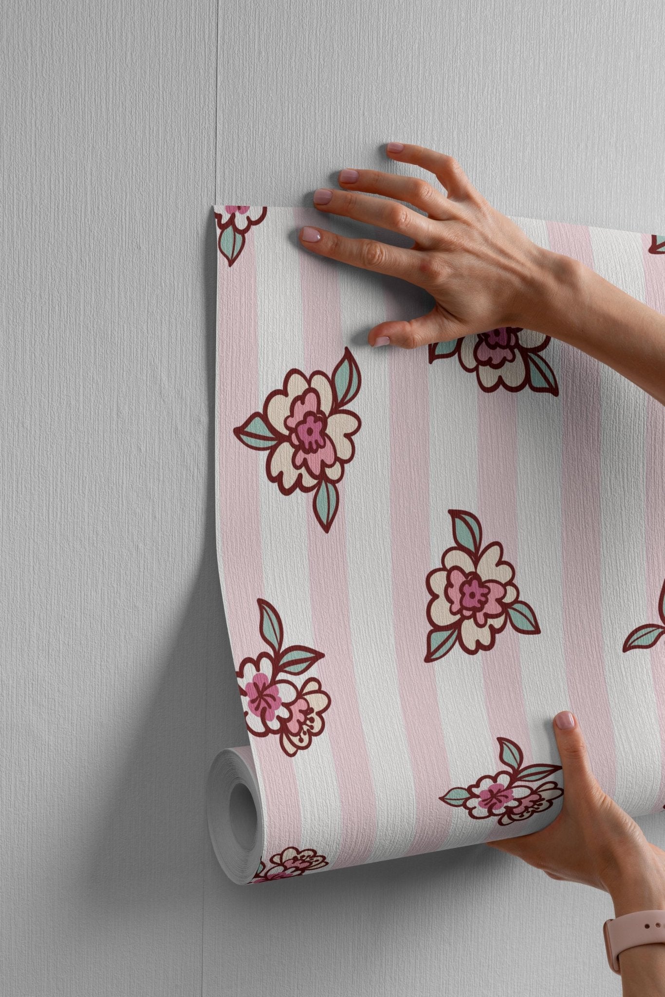 Pink Flower Lines - Tomono