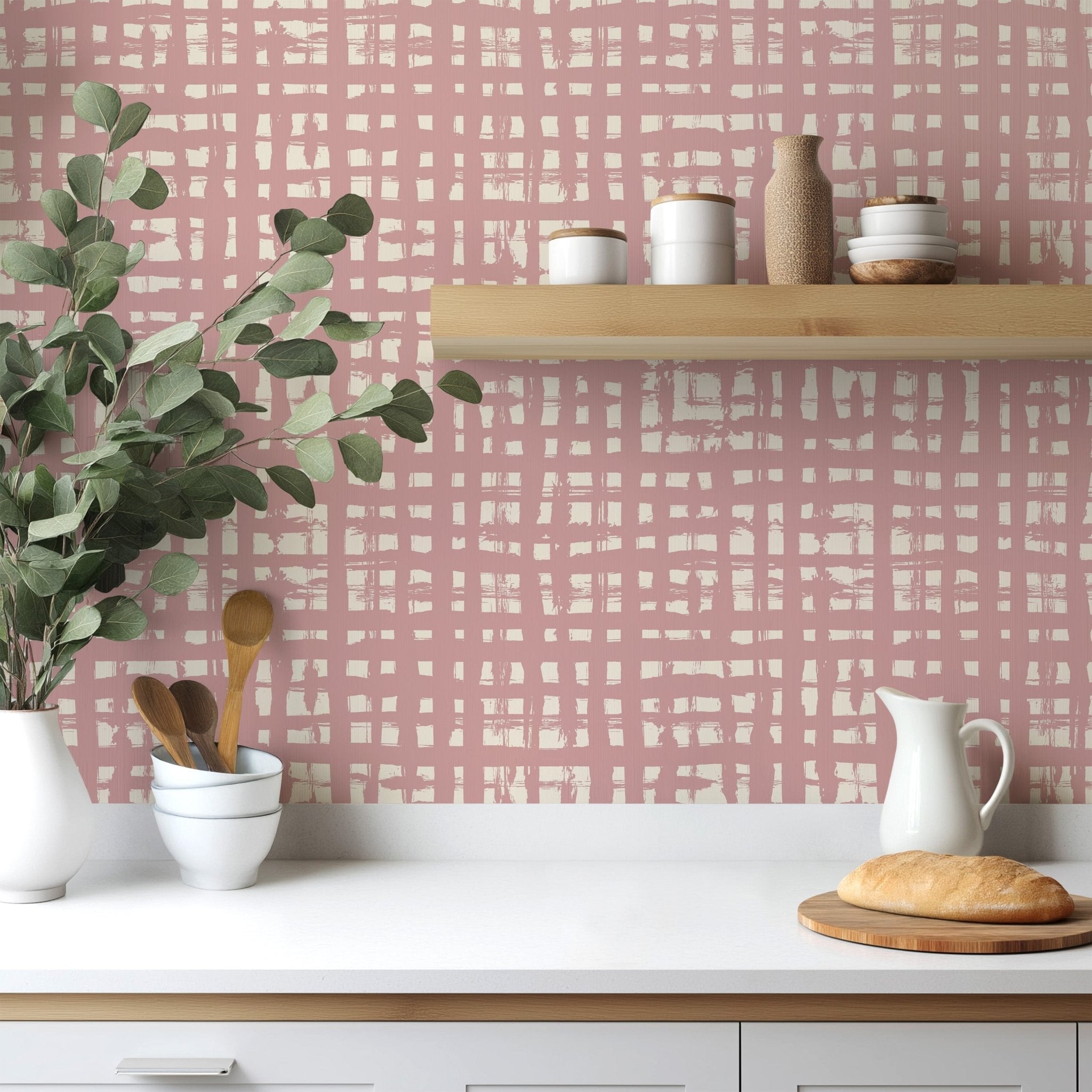 Pink Painted Grid - Tomono