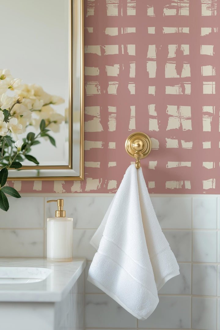 Pink Painted Grid - Tomono