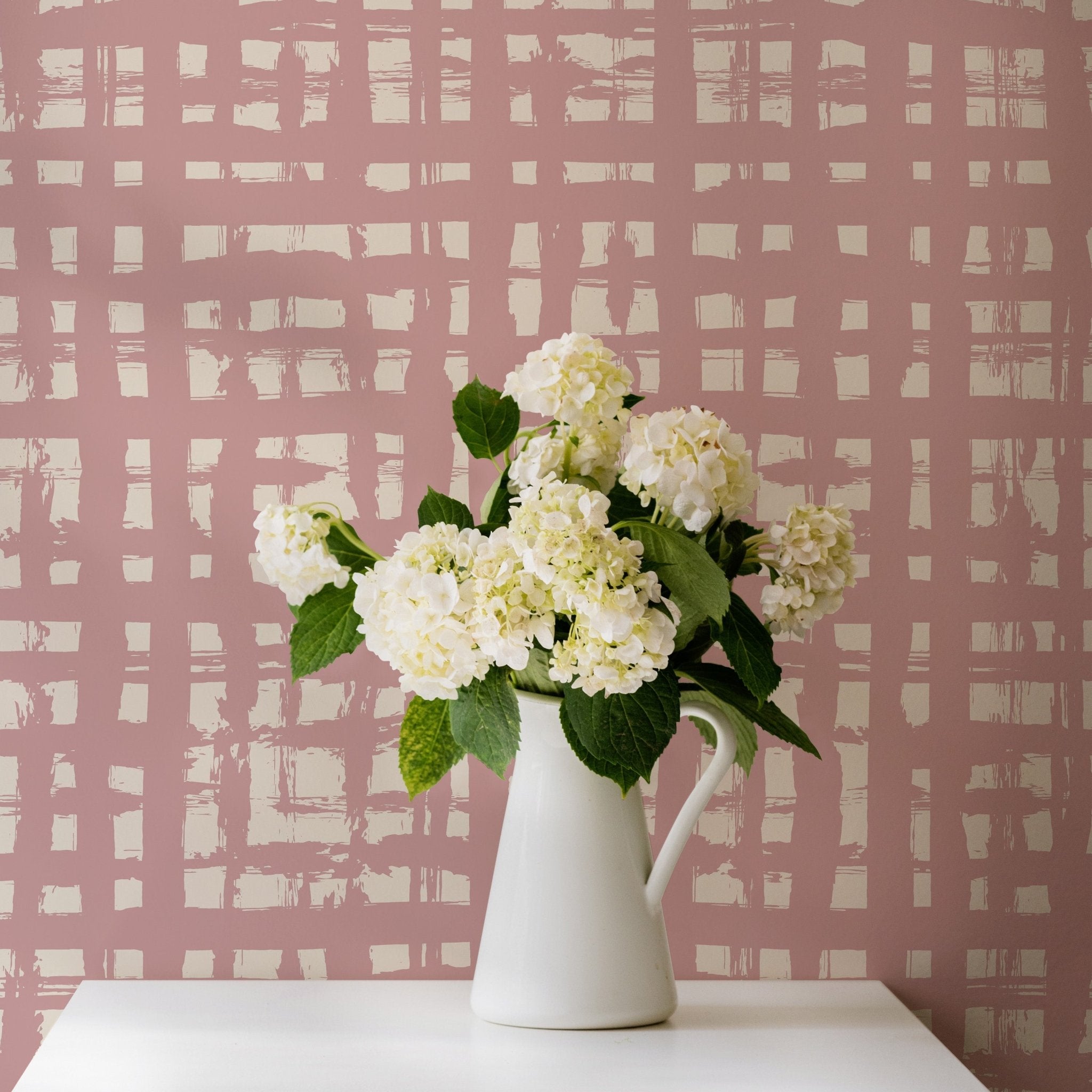 Pink Painted Grid - Tomono
