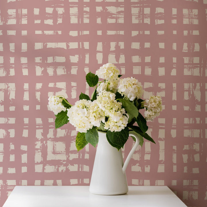 Pink Painted Grid - Tomono