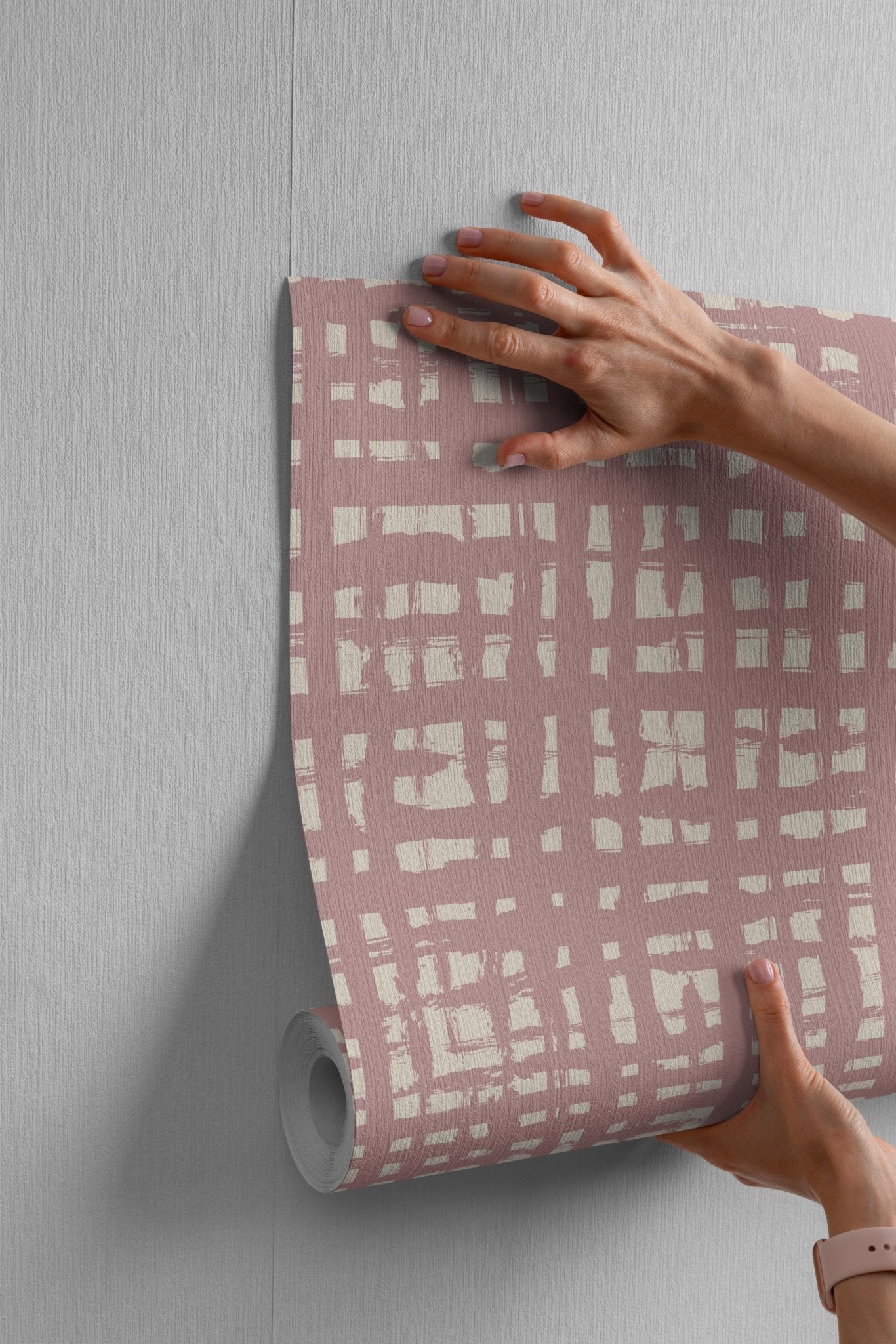 Pink Painted Grid - Tomono