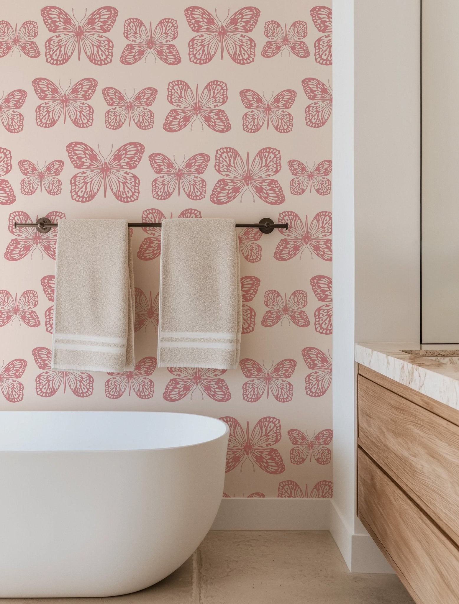 Pink Summer Butterflies - Tomono