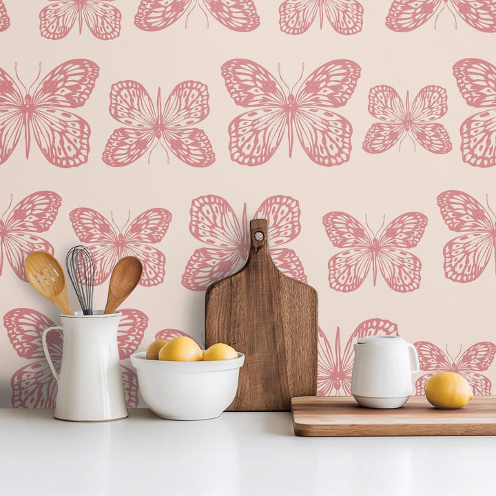 Pink Summer Butterflies - Tomono