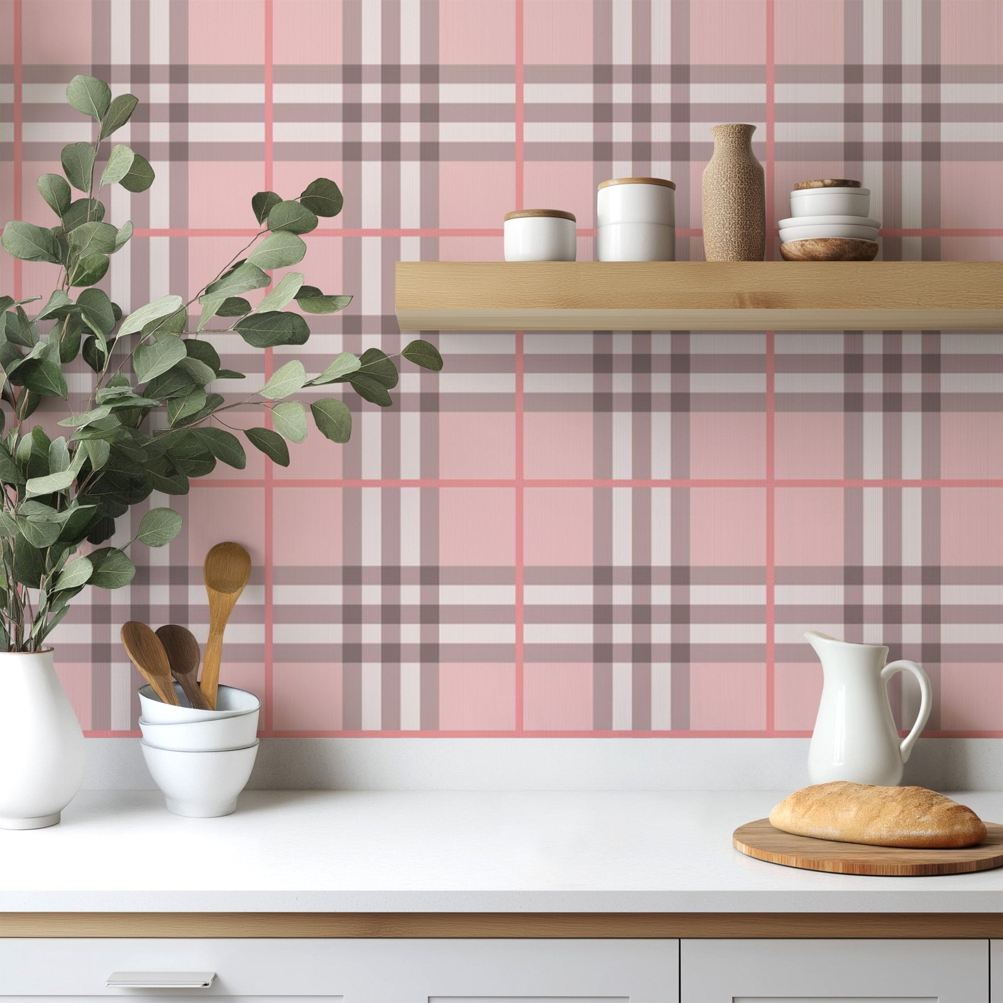 Pink Tartan Pattern - Tomono