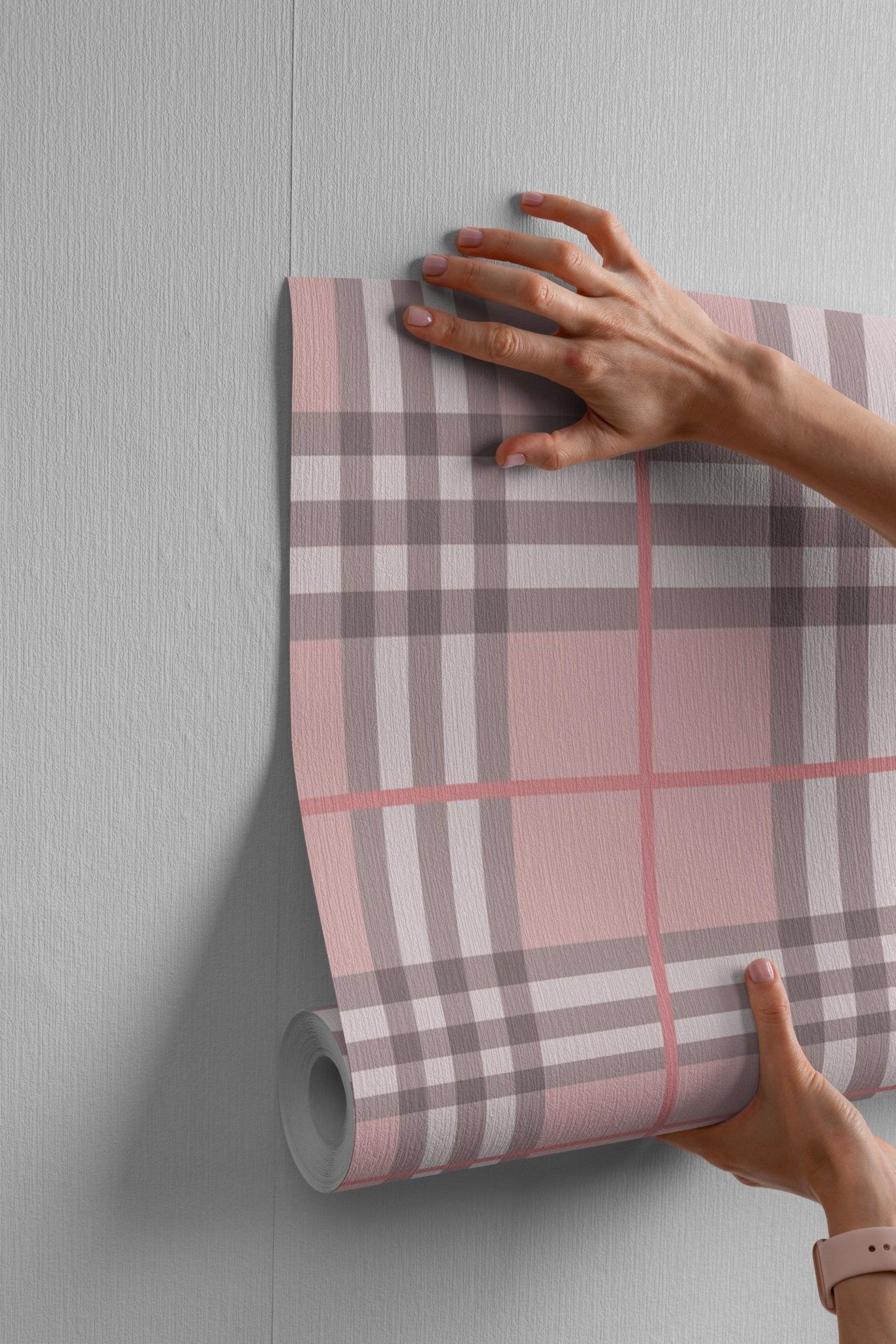 Pink Tartan Pattern - Tomono