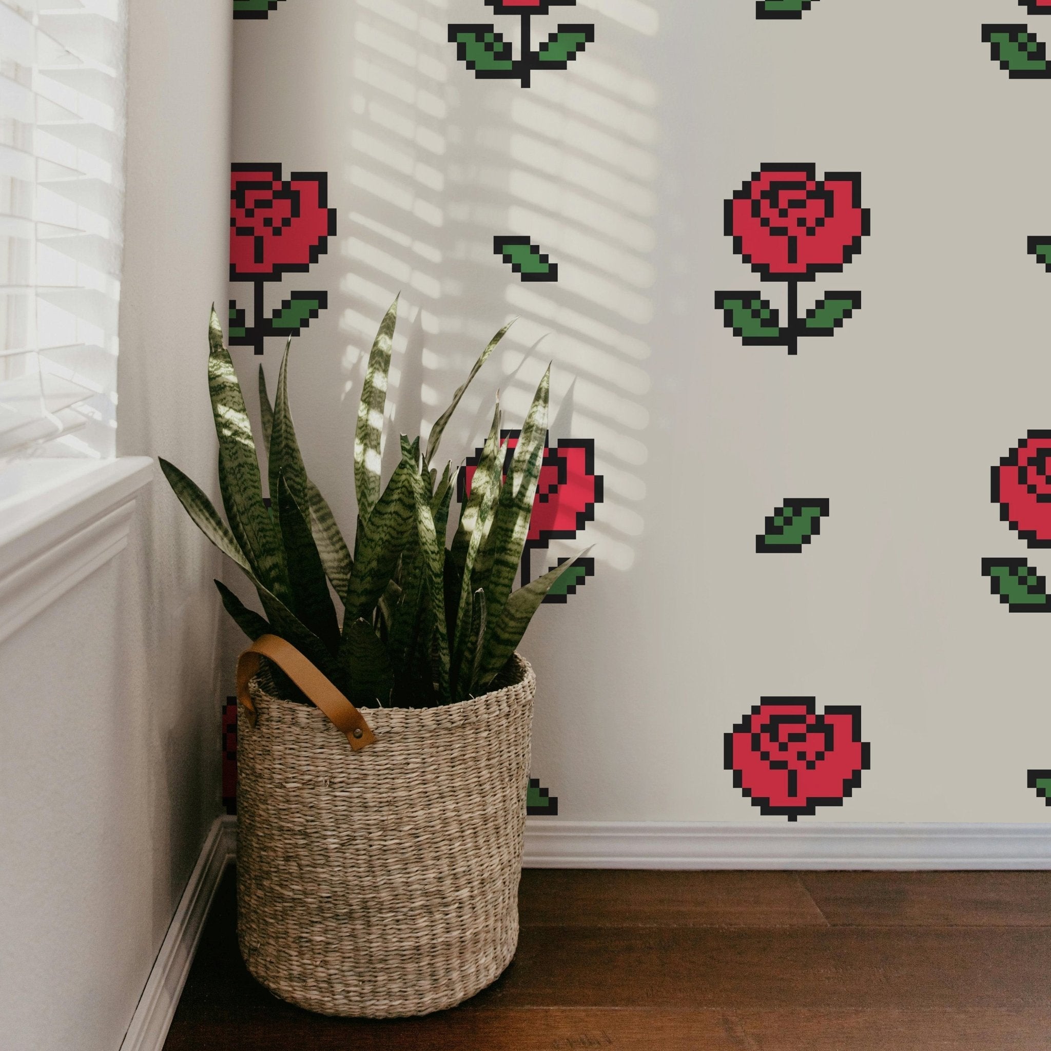 Pixel Rose Pattern - Tomono