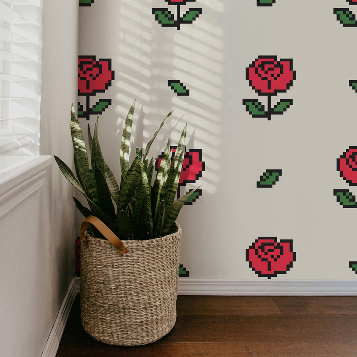 Pixel Rose Pattern - Tomono