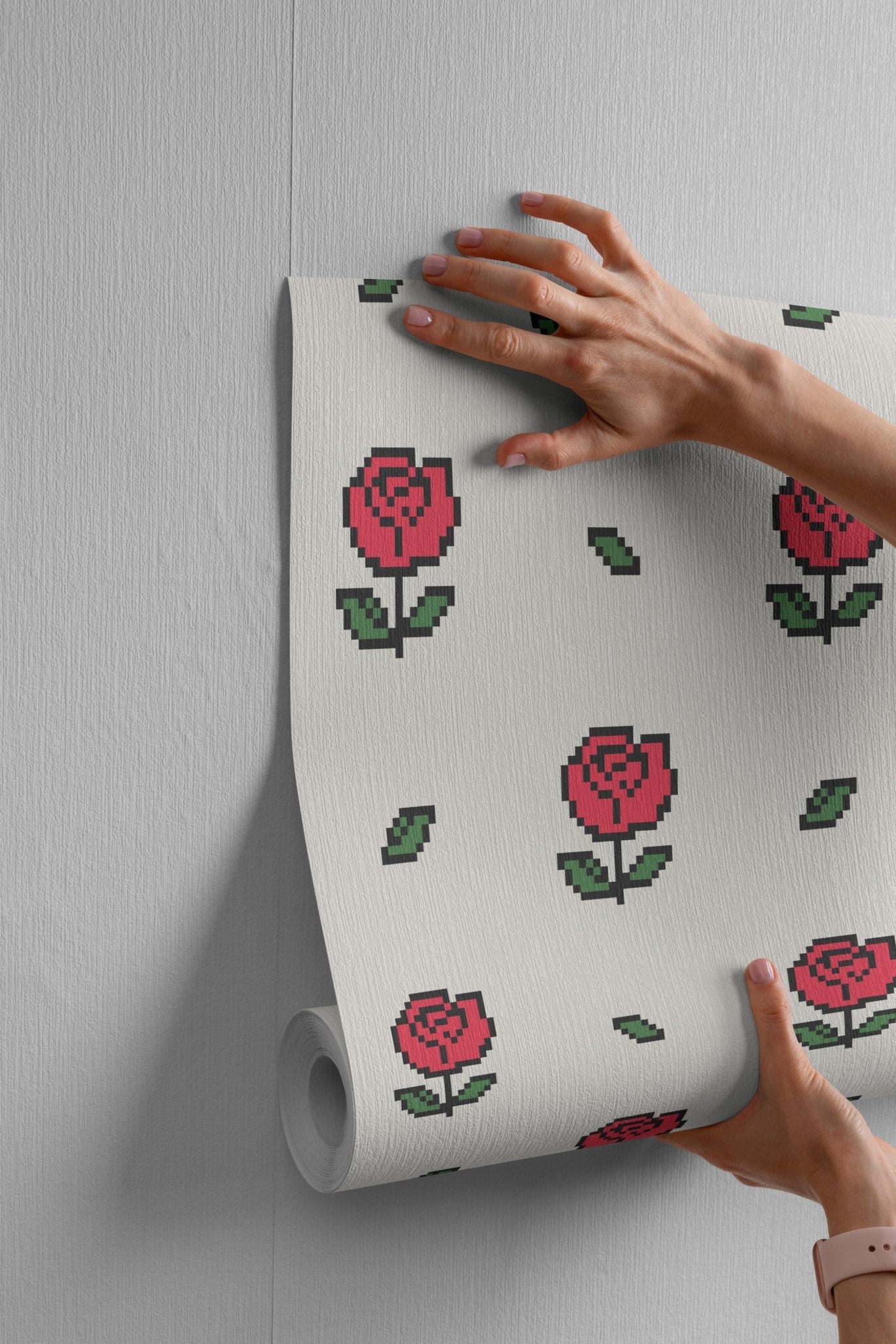 Pixel Rose Pattern - Tomono