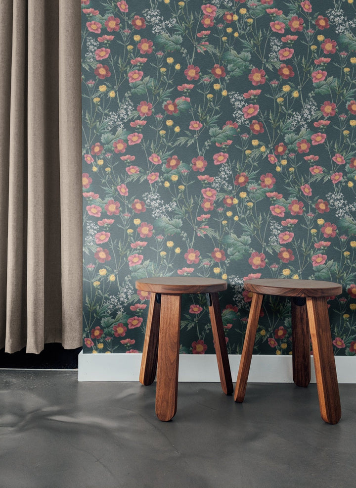 Red Flowers Pattern - Tomono