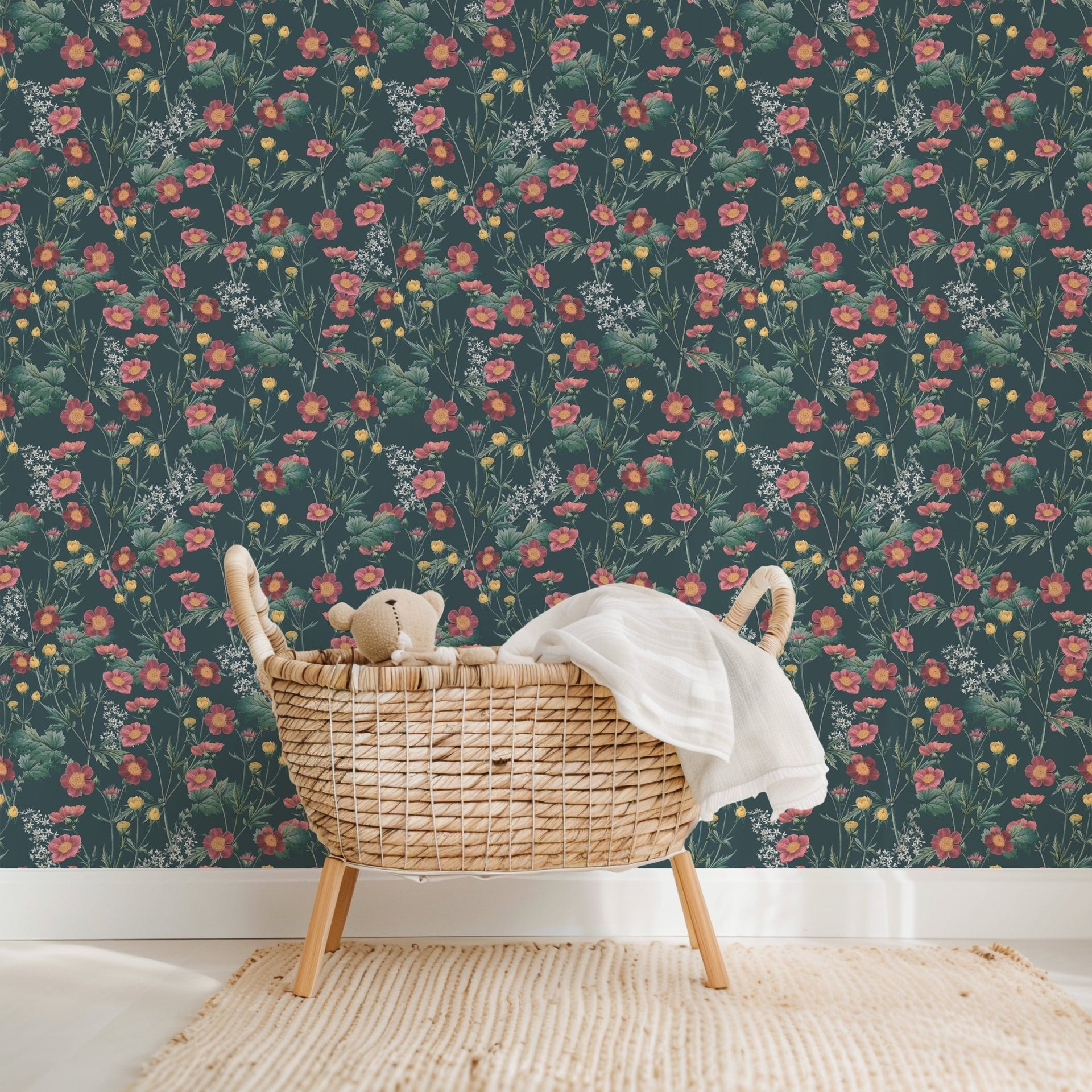 Red Flowers Pattern - Tomono