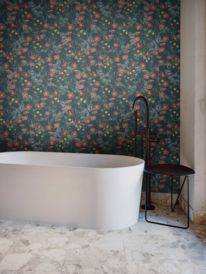 Red Flowers Pattern - Tomono