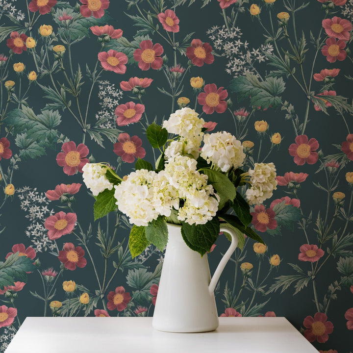 Red Flowers Pattern - Tomono