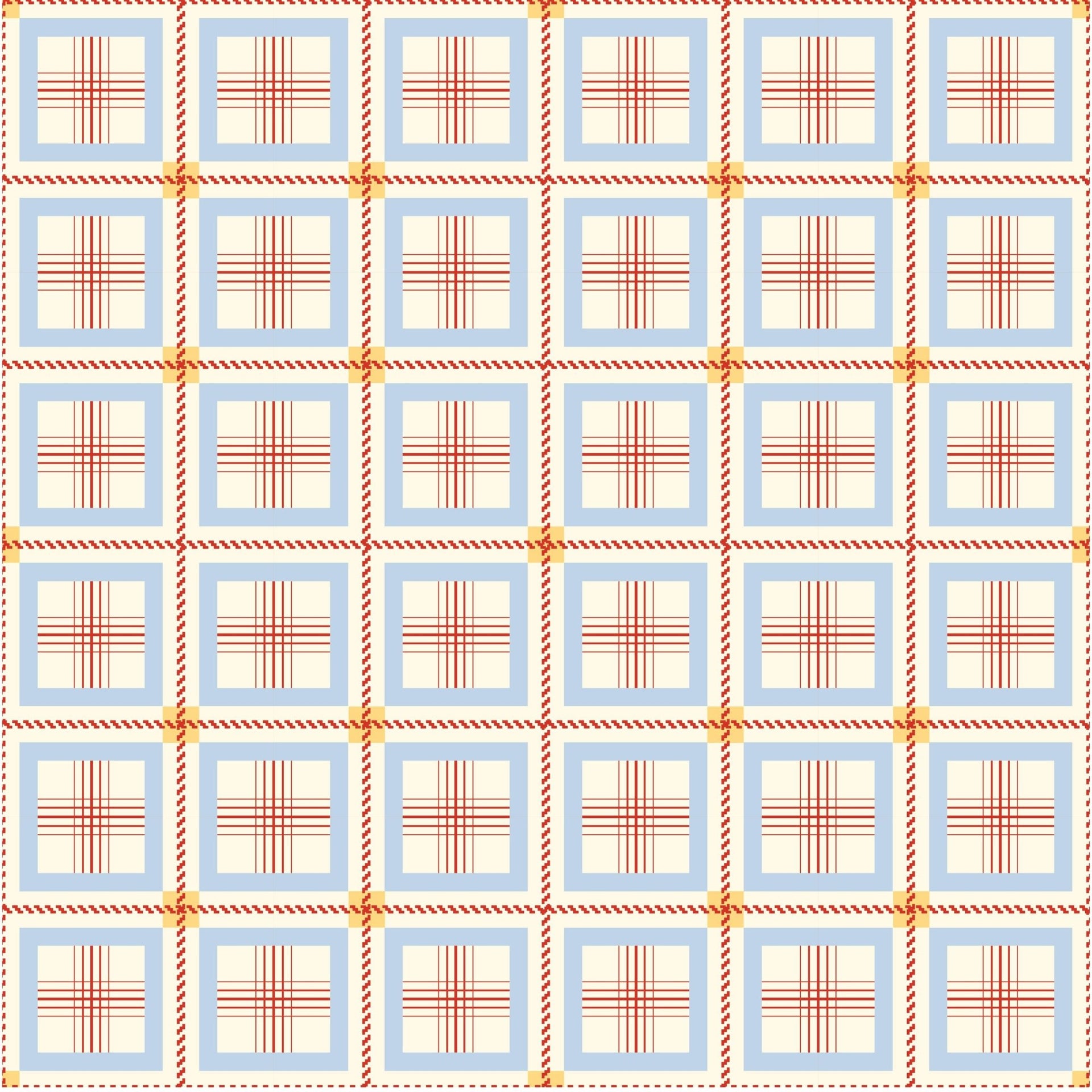 Red Seamless Plaid Pattern - Tomono