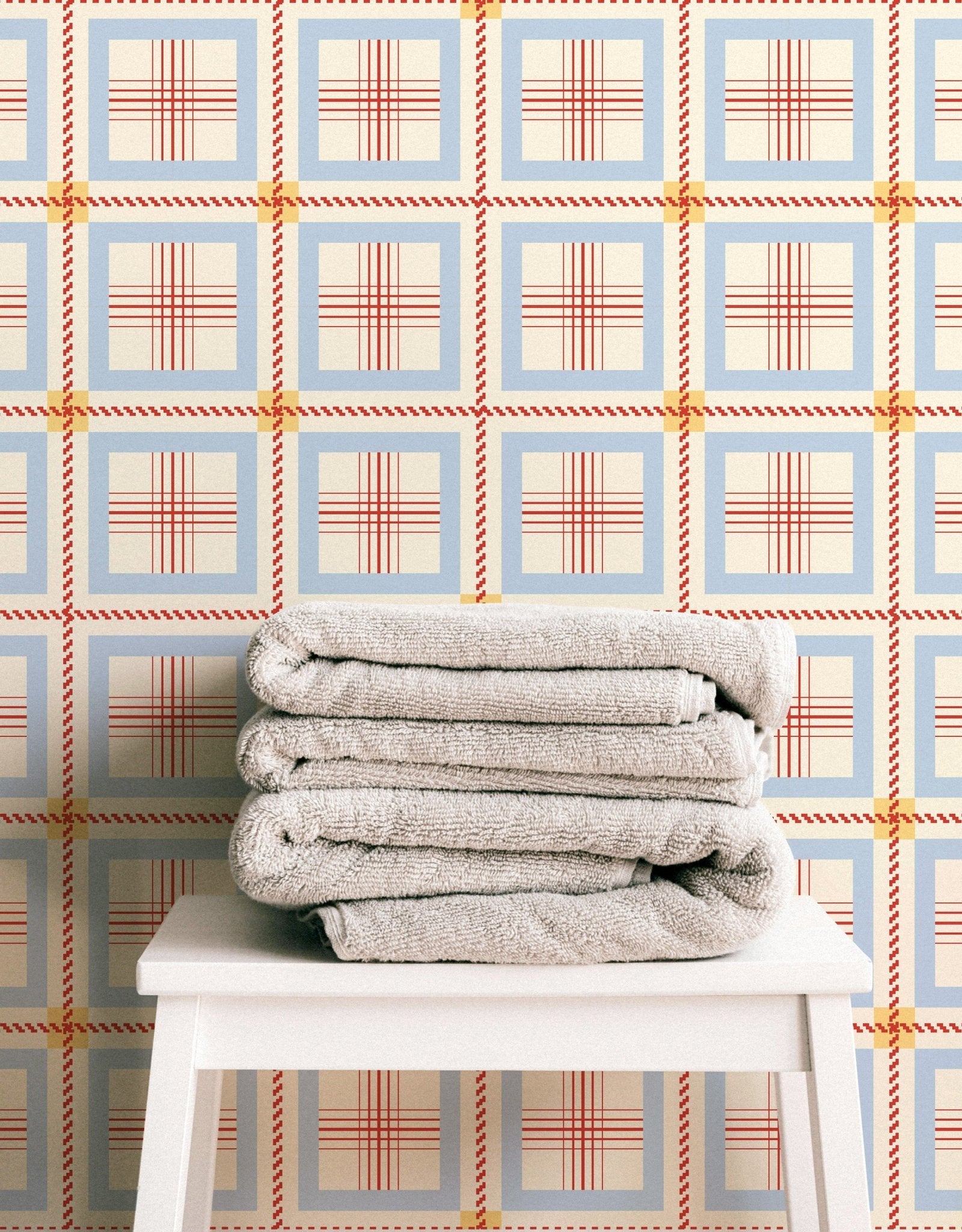 Red Seamless Plaid Pattern - Tomono