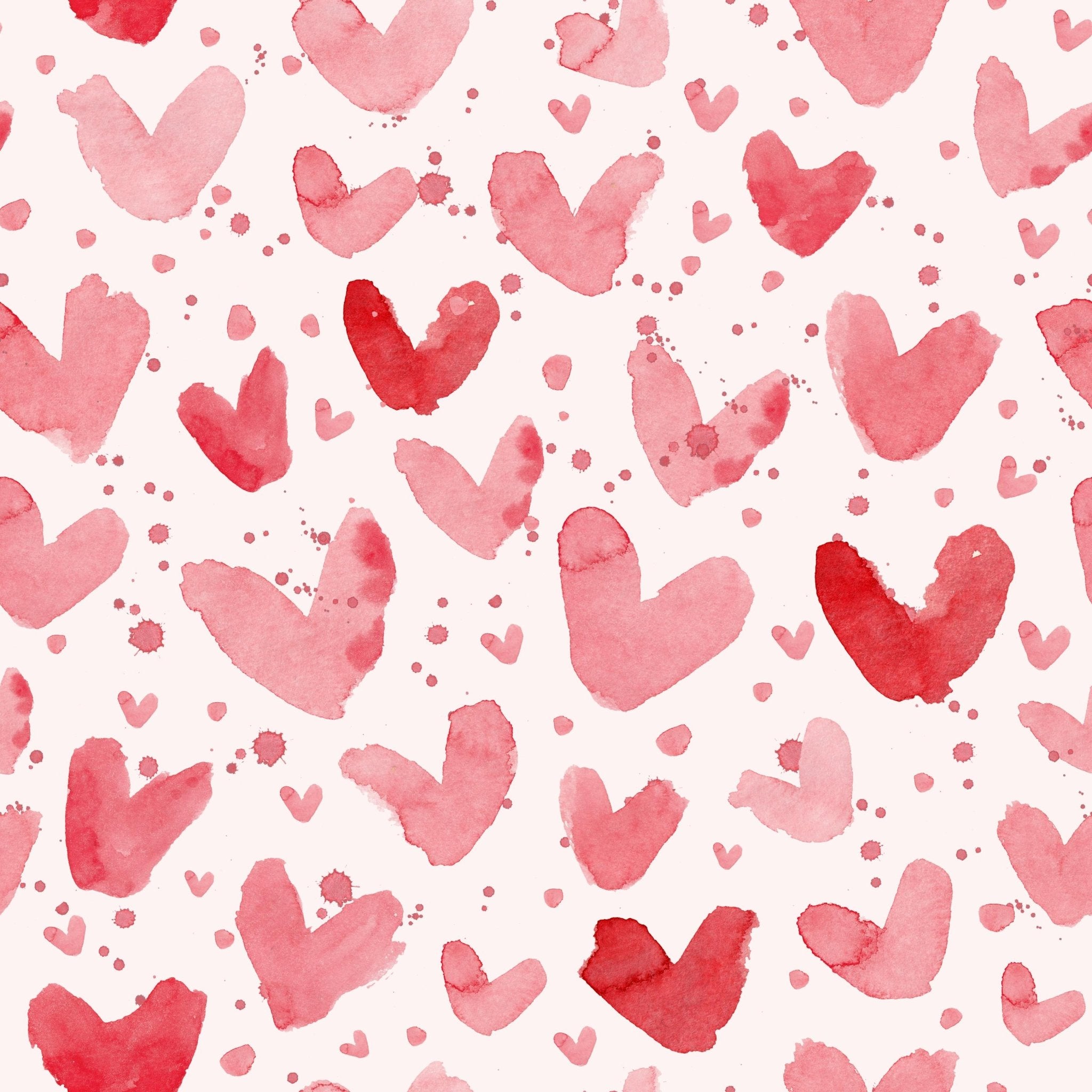 Red Watercolor Hearts - Tomono