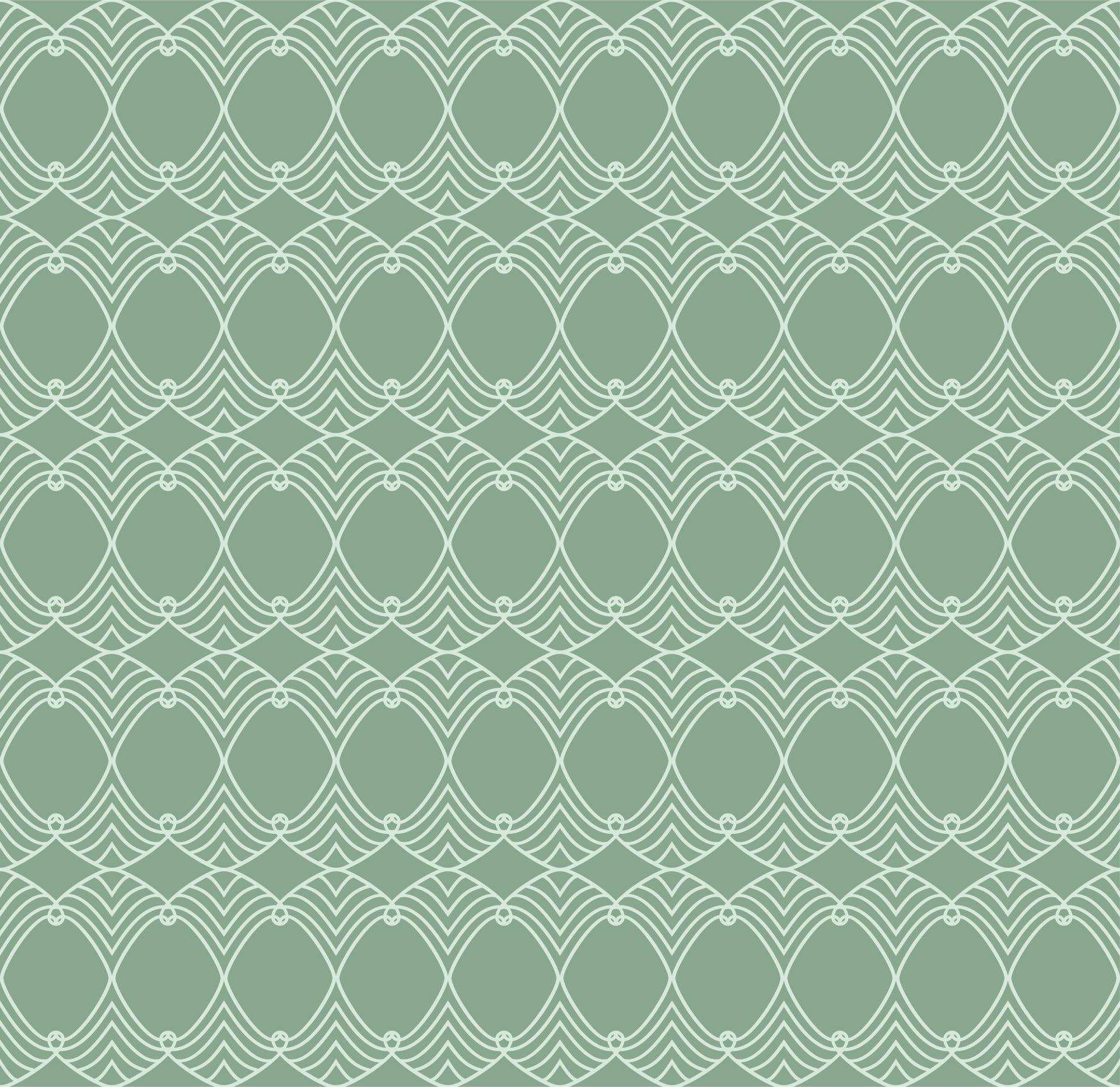 Sage Art Deco Wave - Tomono