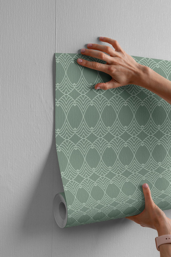 Sage Art Deco Wave - Tomono