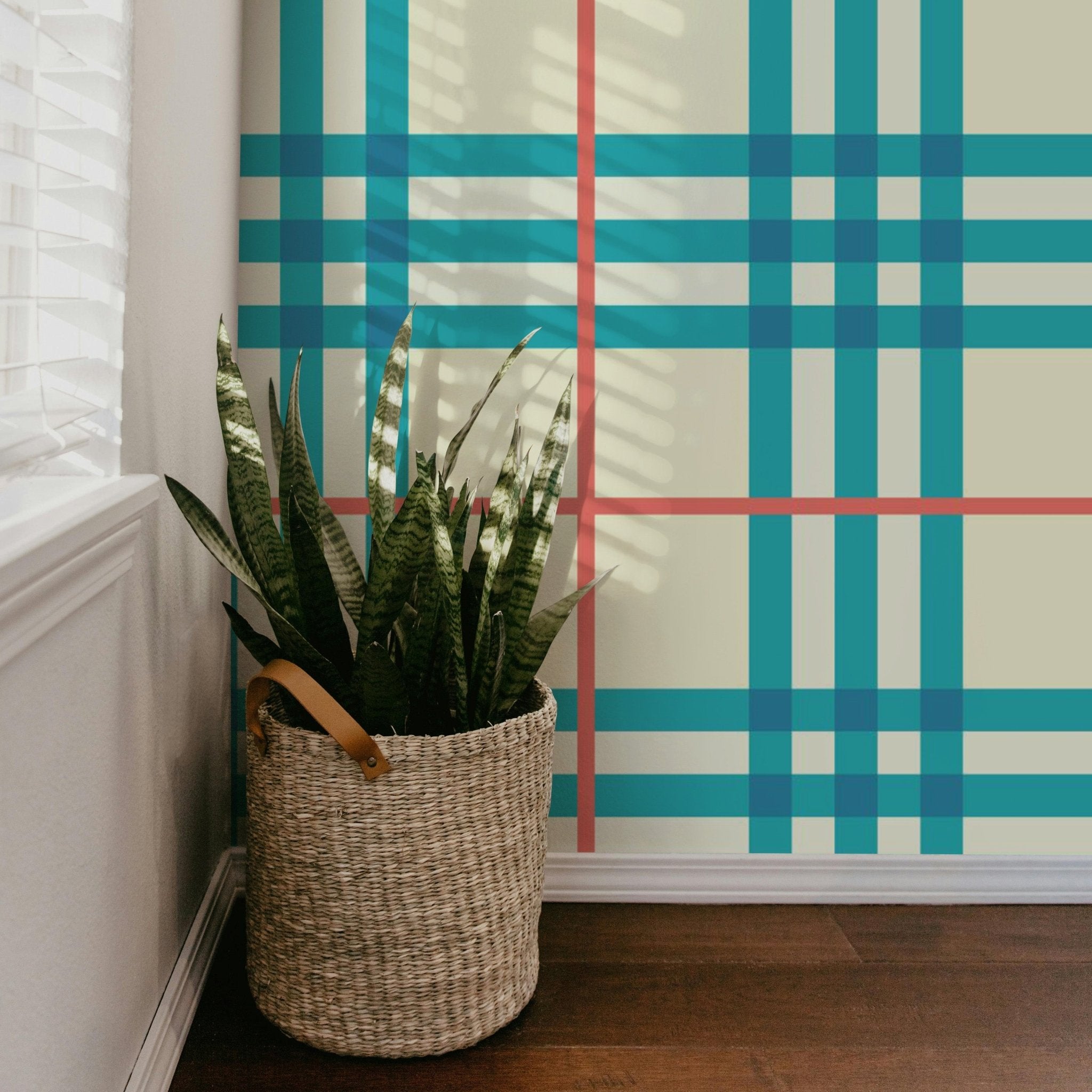 Sky Blue Tartan Pattern - Tomono