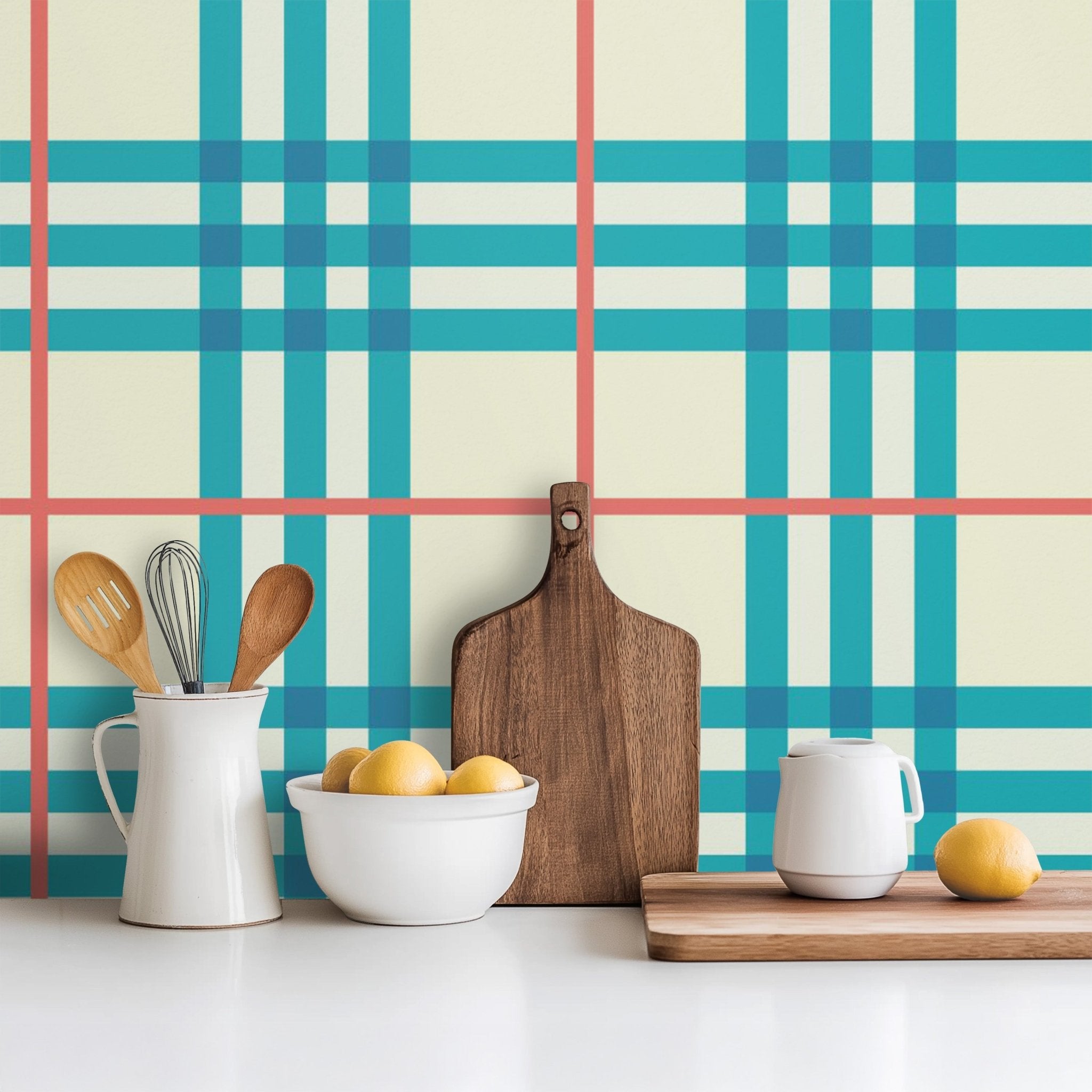 Sky Blue Tartan Pattern - Tomono