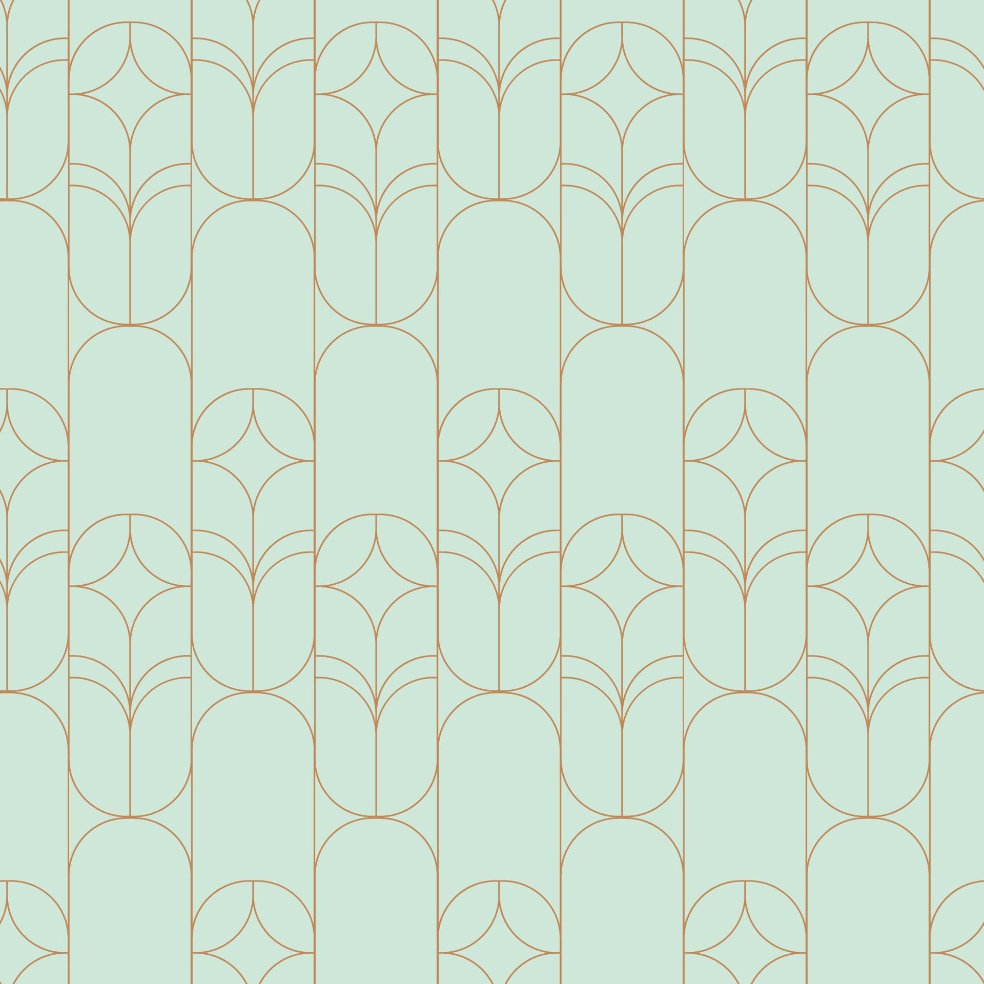 Turquoise Gold Art Deco - Tomono