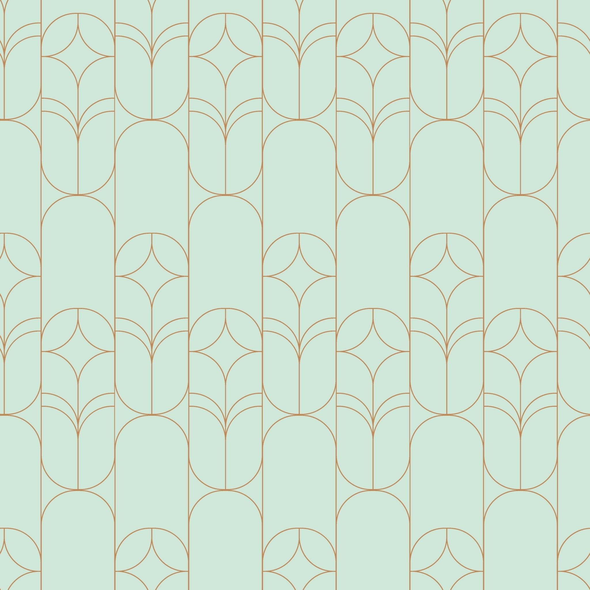 Turquoise Gold Art Deco - Tomono