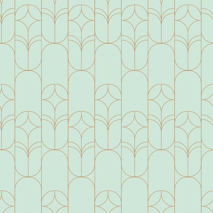 Turquoise Gold Art Deco - Tomono