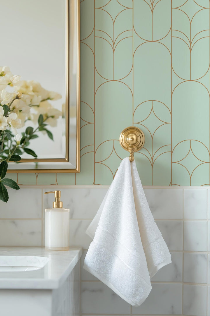 Turquoise Gold Art Deco - Tomono