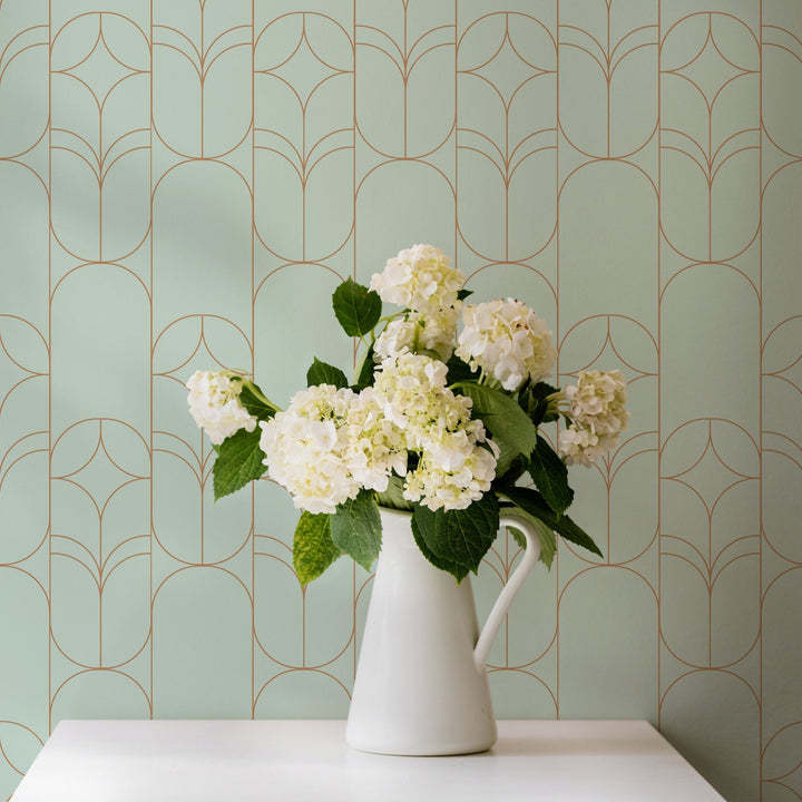 Turquoise Gold Art Deco - Tomono