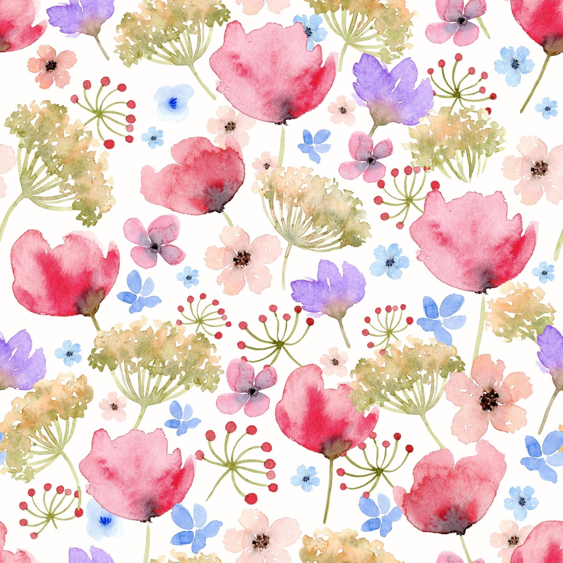 Watercolor Colorful Meadow - Tomono