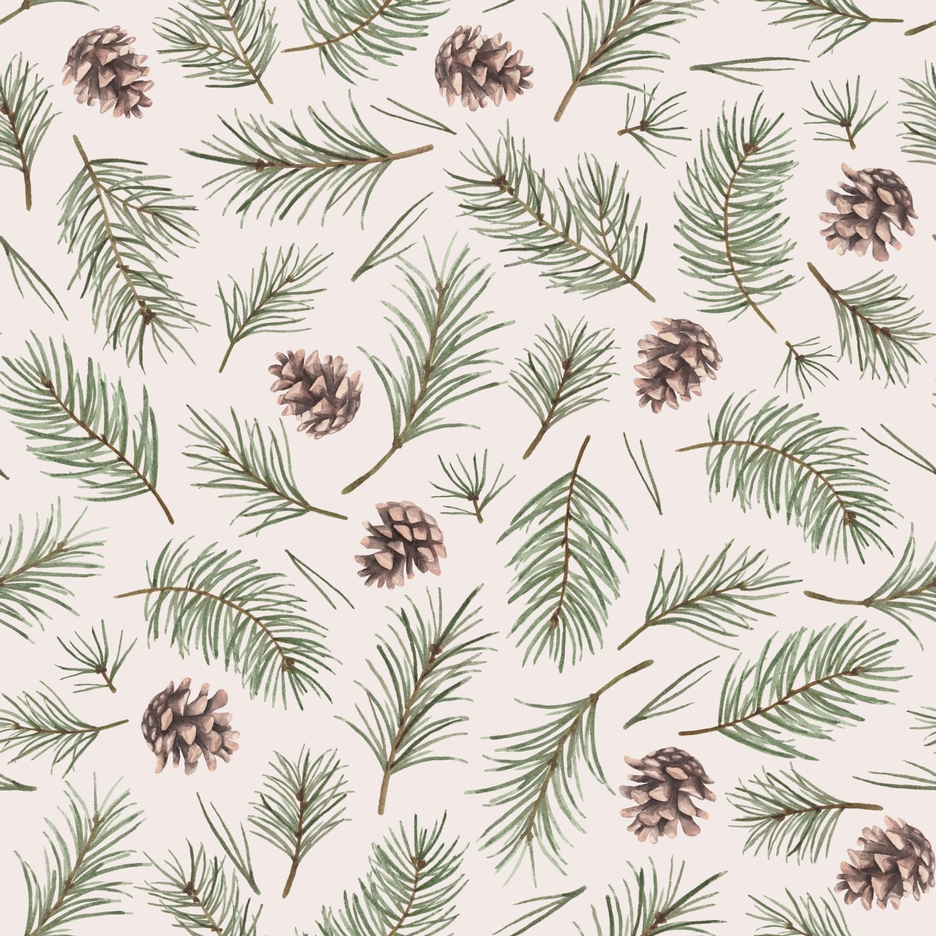 Watercolor Pinecones - Tomono