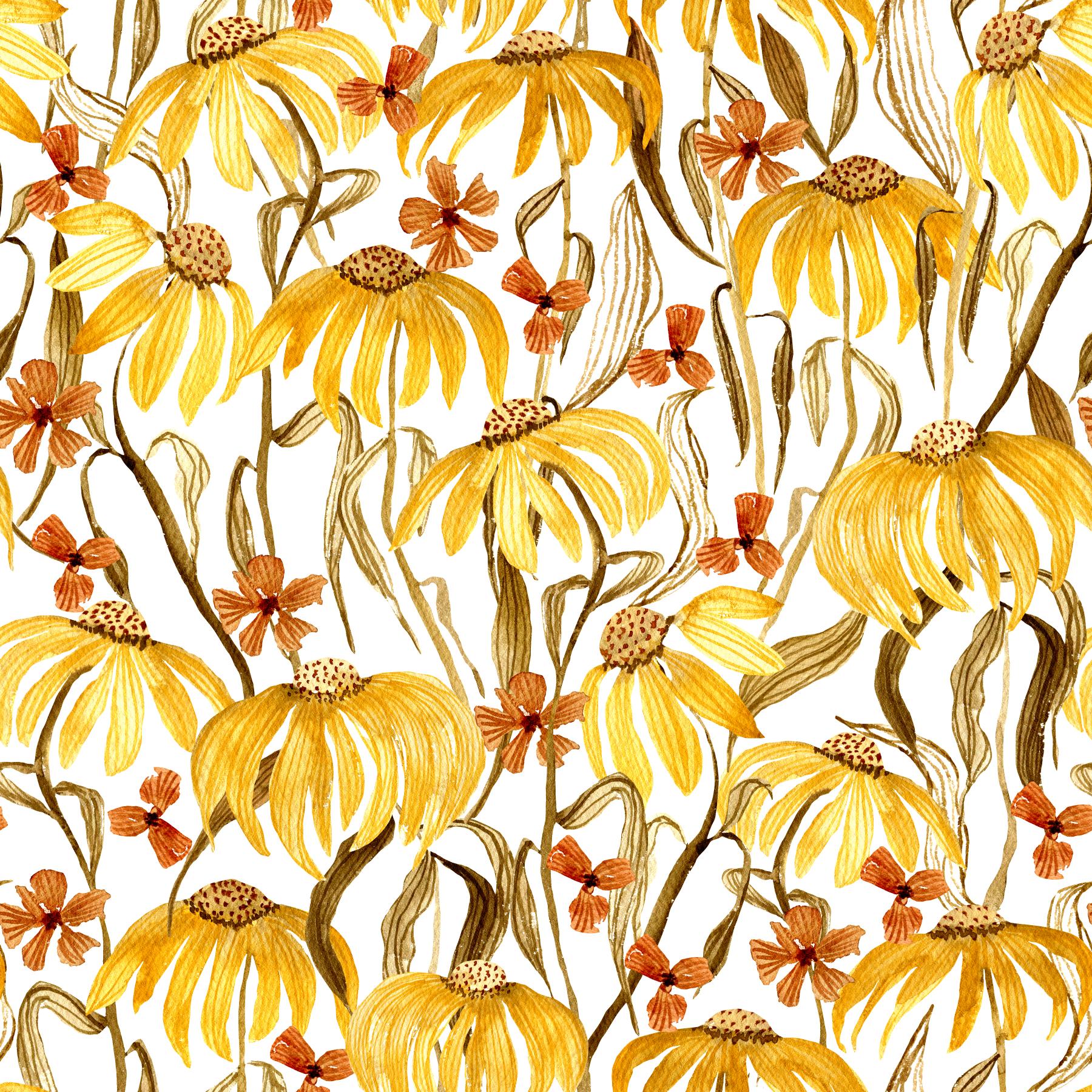 Watercolor Sunflowers - Tomono