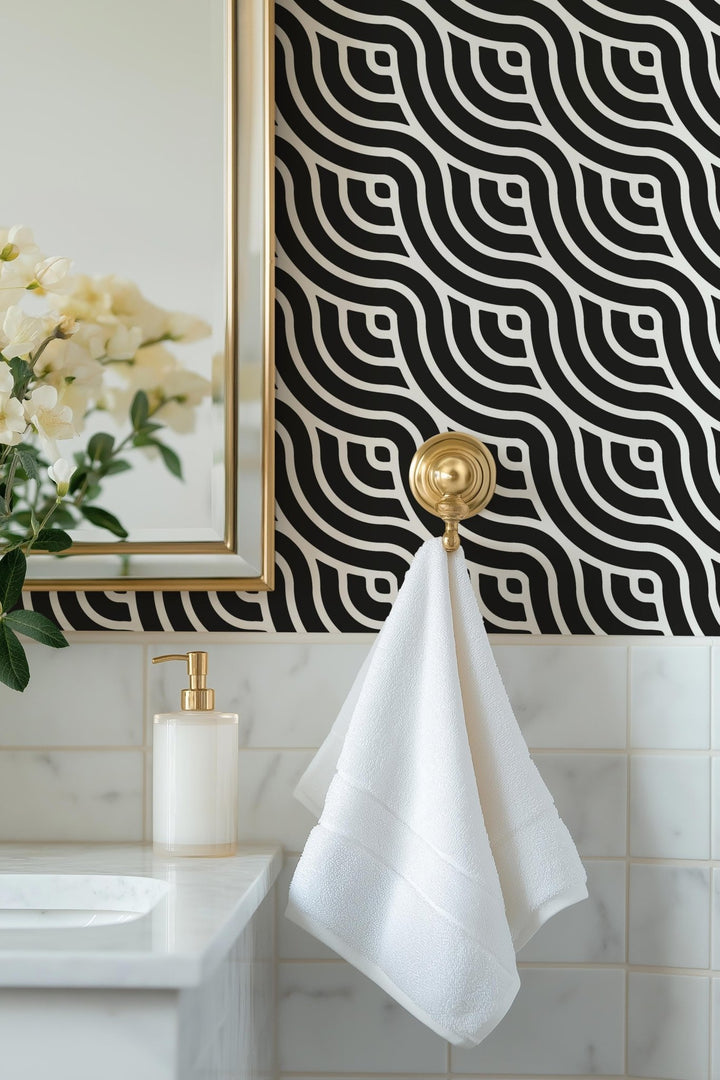 Wavy Geometric Print - Tomono