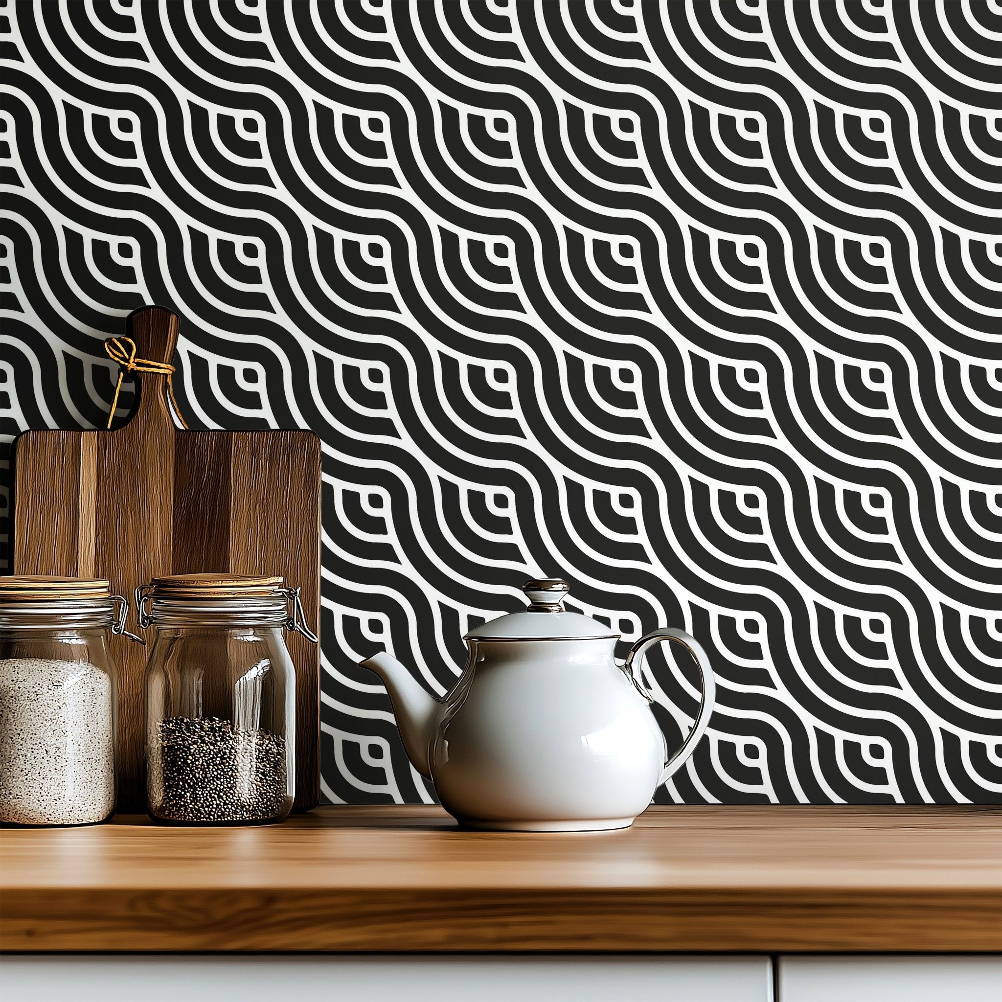 Wavy Geometric Print - Tomono