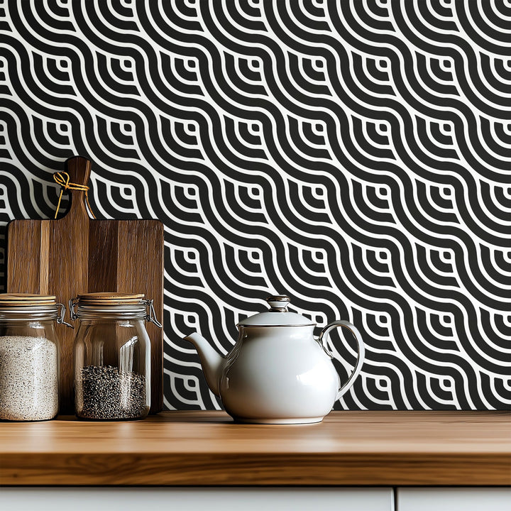 Wavy Geometric Print - Tomono