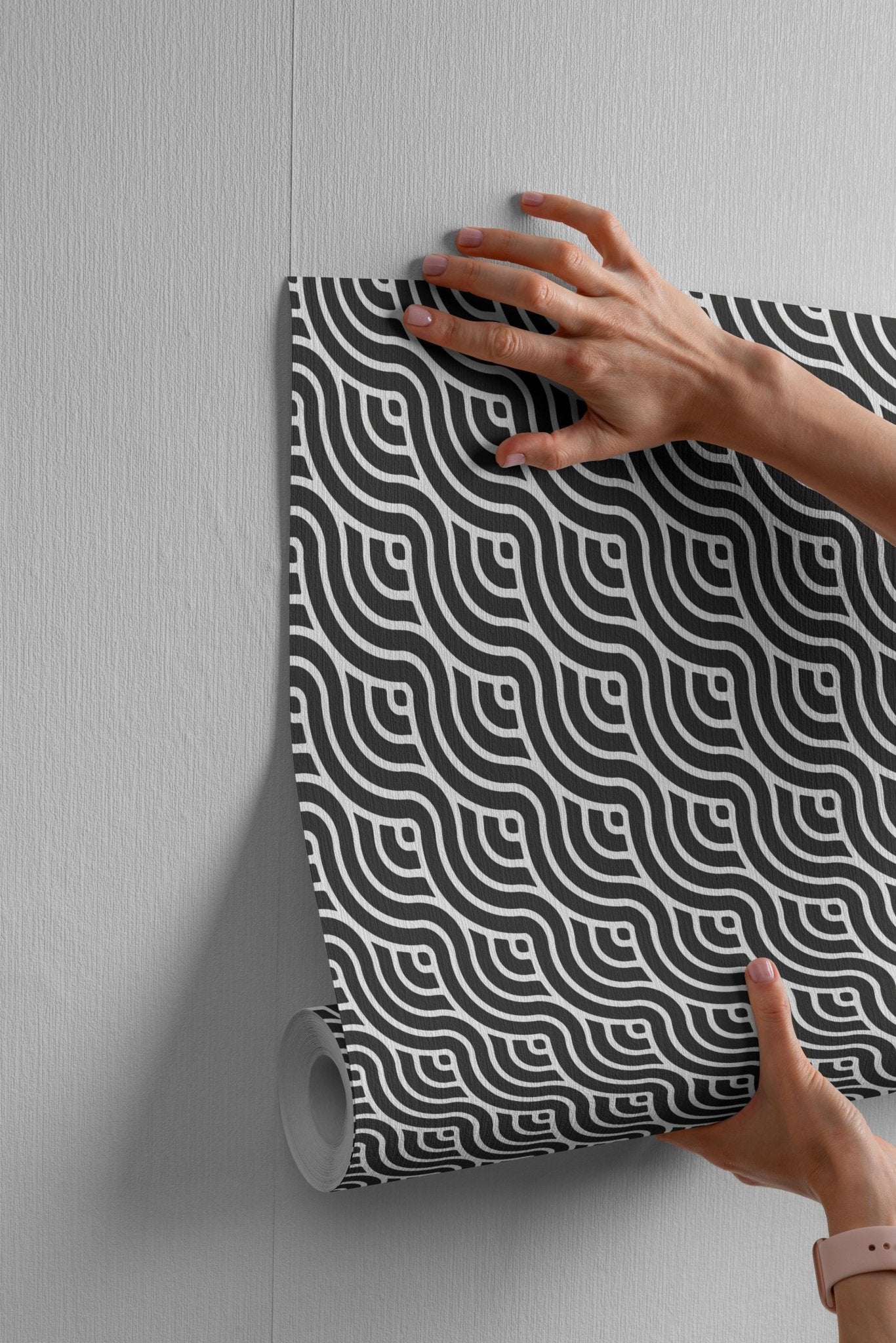Wavy Geometric Print - Tomono