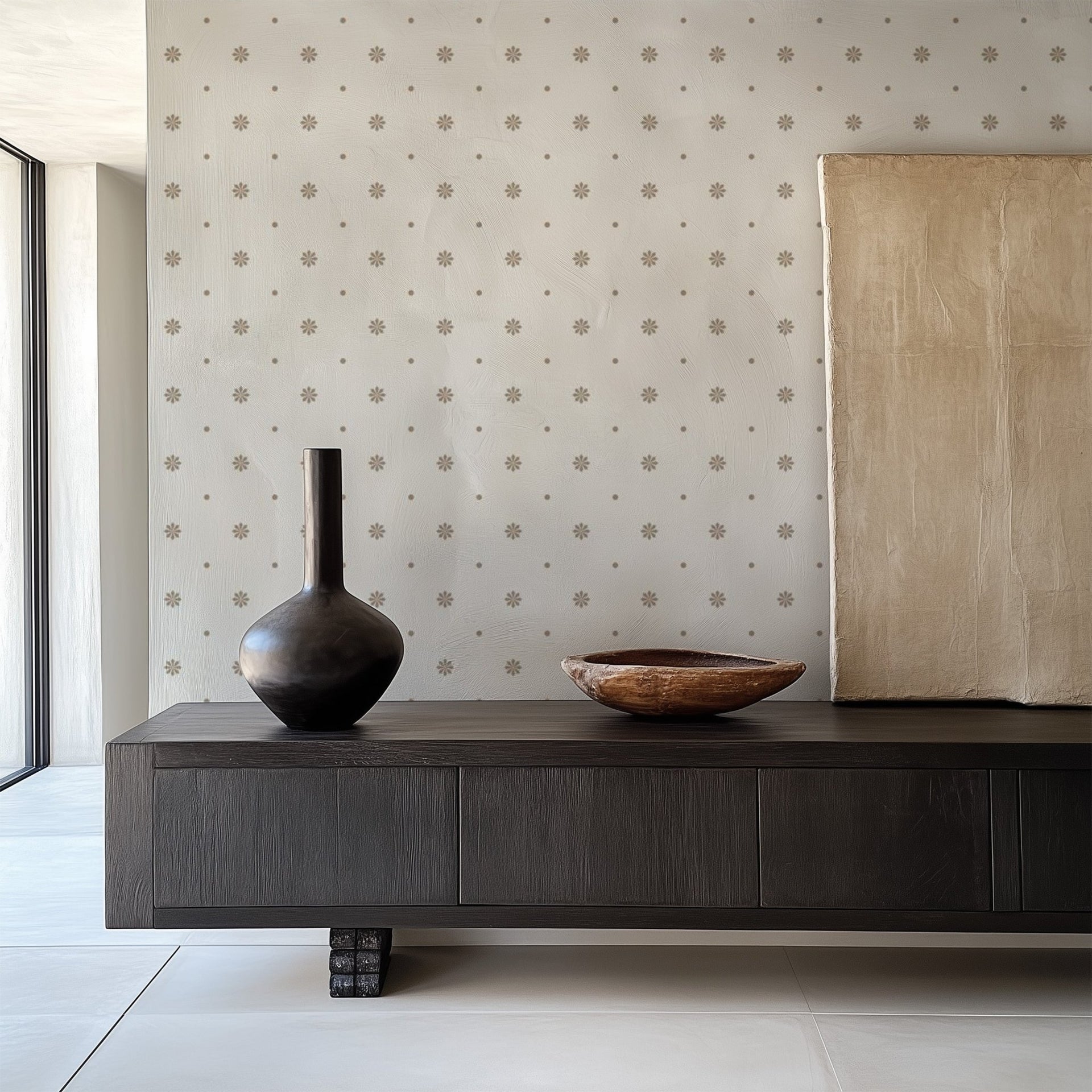 White Minimalist Flowers - Tomono