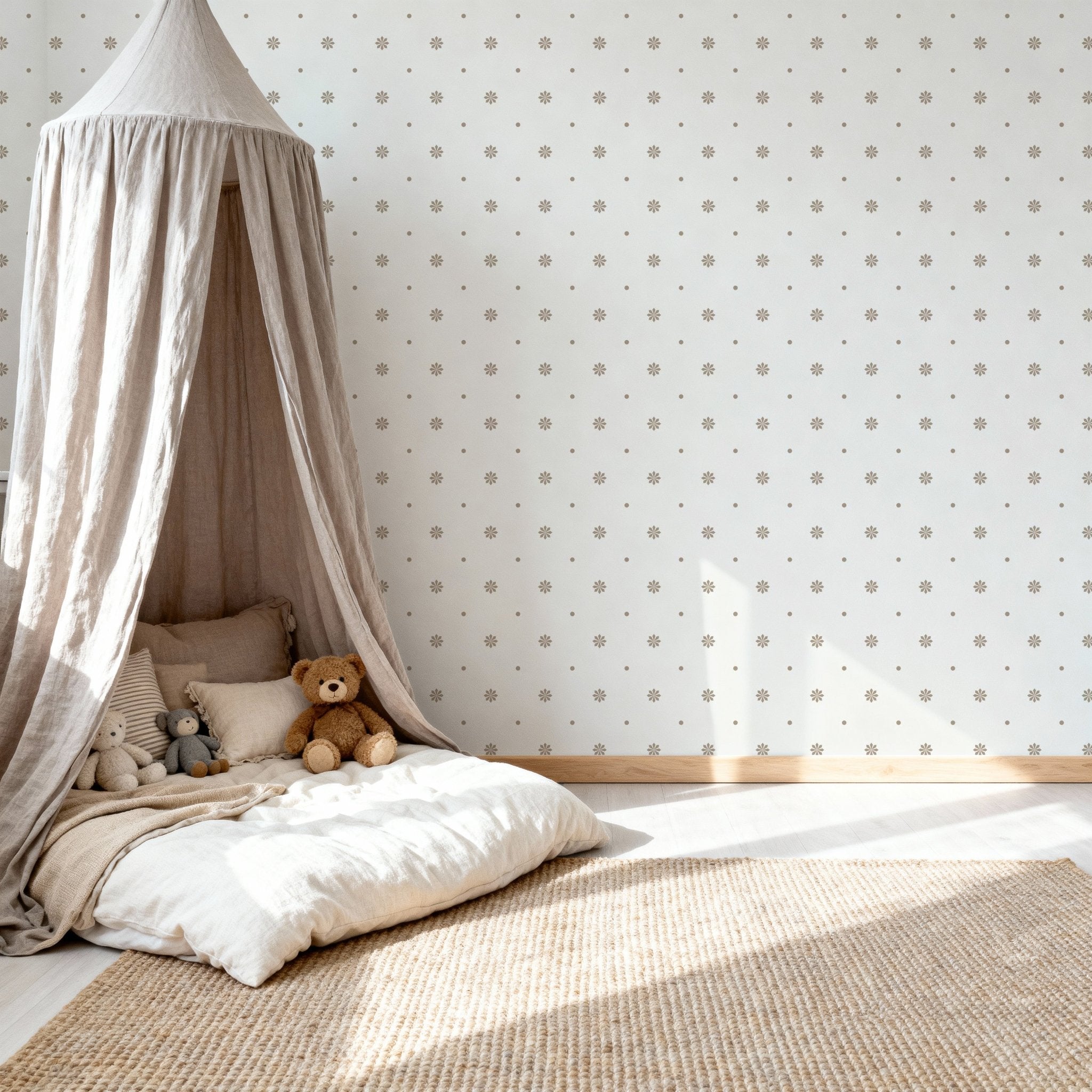 White Minimalist Flowers - Tomono