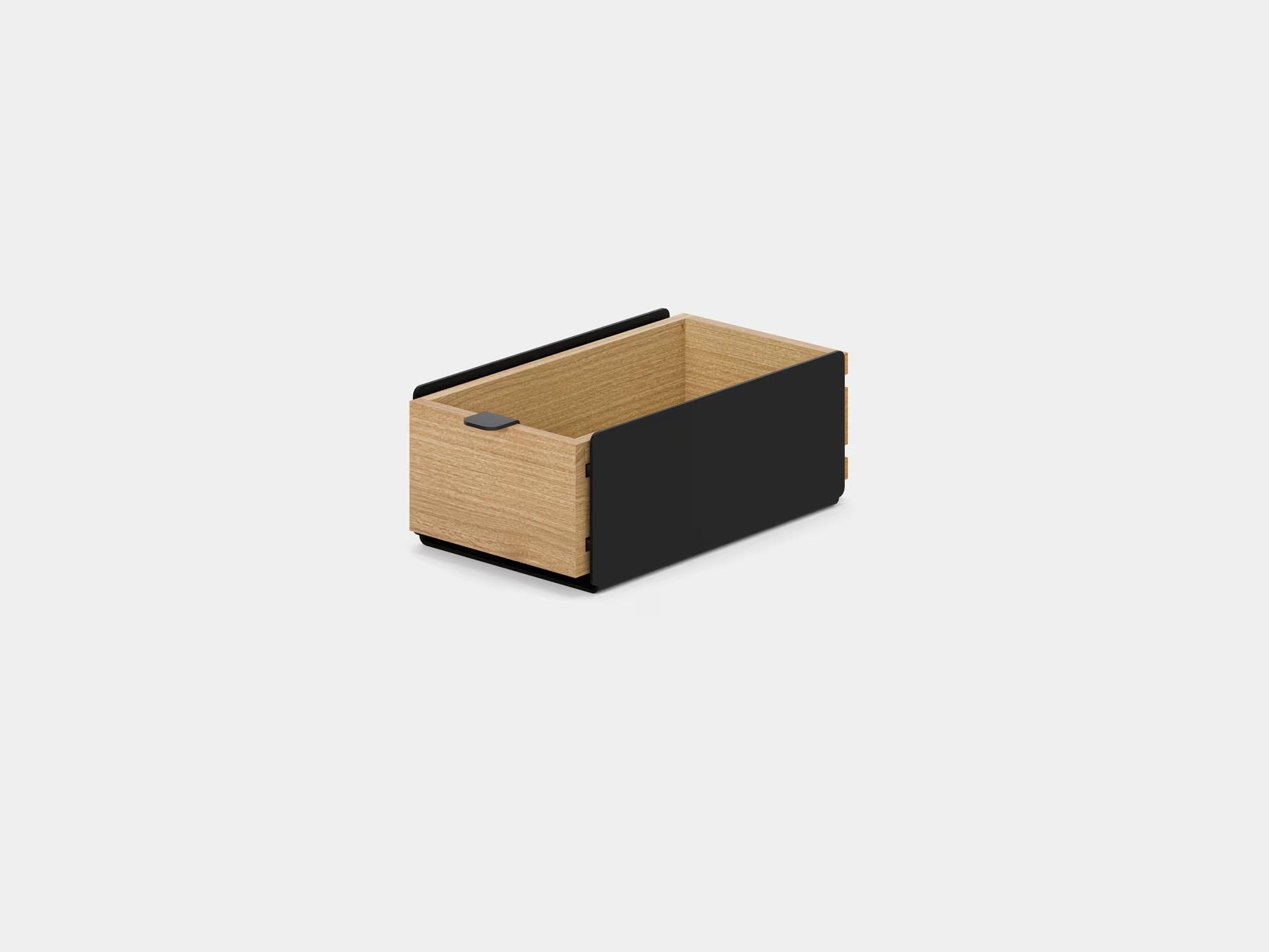 Small Modular Drawers - Black Base - Wooden Desk Drawers for Desk Organization, Compatible with  Desk Shelf, Wooden Desk Organizer