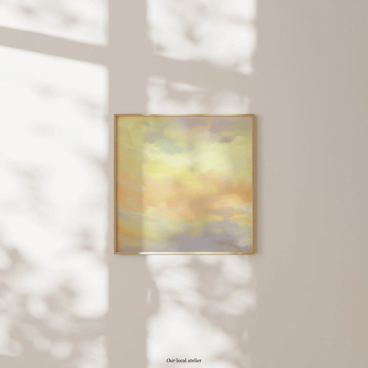YELLOW SKY PRINT | Ethereal Clouds Poster | Perfect Home Decor Gift | Square Art Print | Our Local Atelier