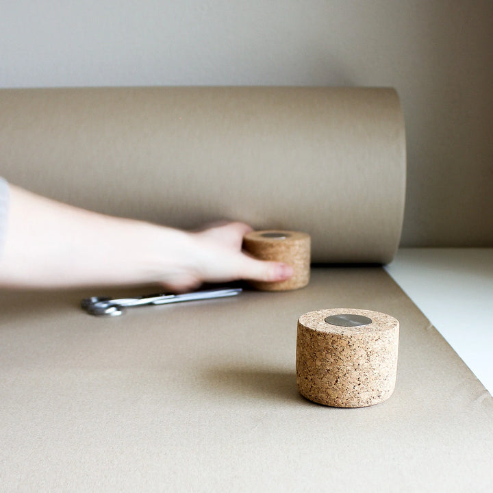 Paperweight, Steel and Cork Paperweight, Paperweight, Bookend - NUCLEO
